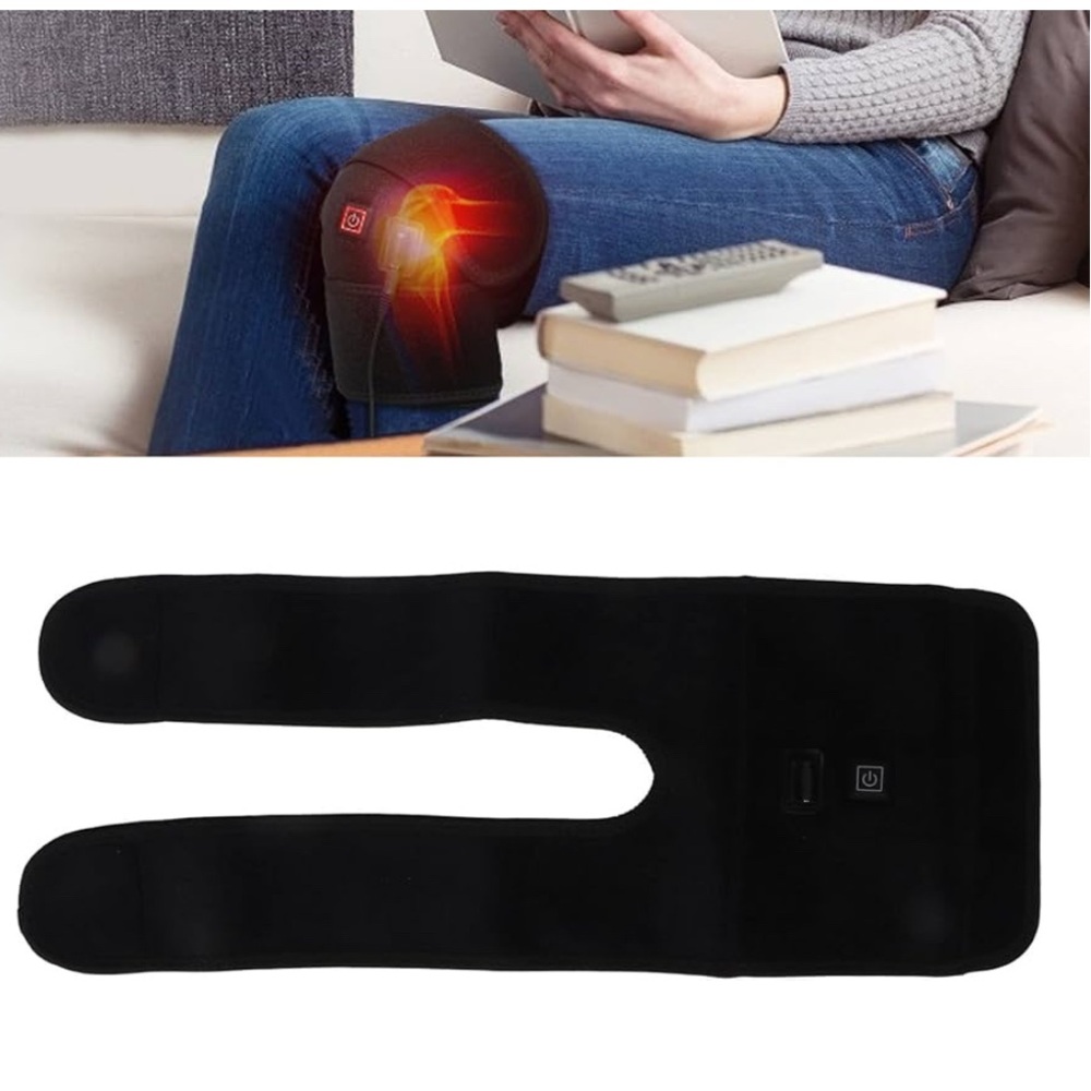 Heated Knee Wrap with USB Power - Black